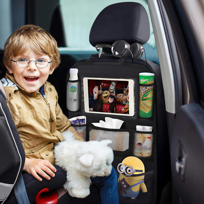 Travel Backseat Organizer With Touchscreen Holder
