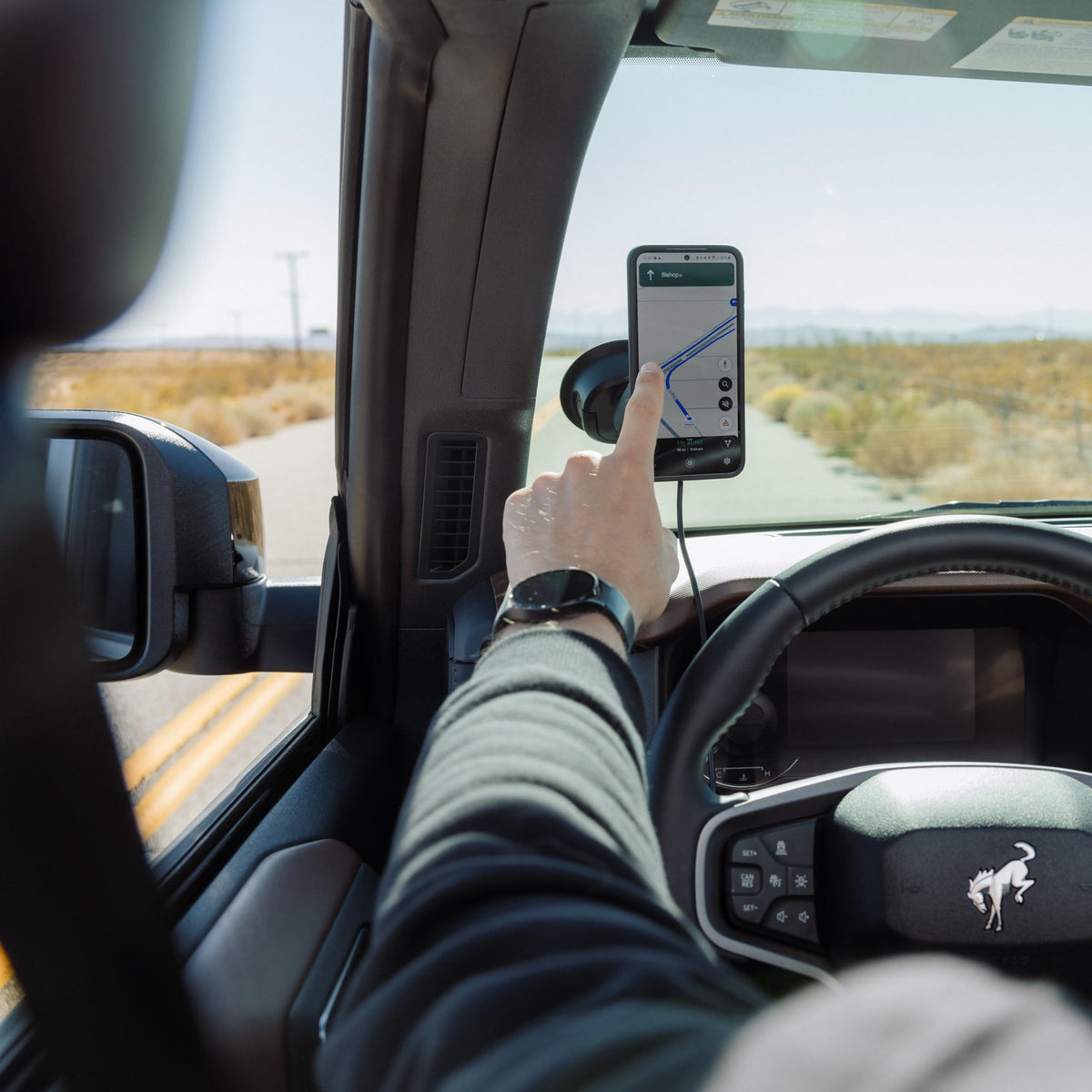 MagSafe Suction Phone Mount With Wireless Charging