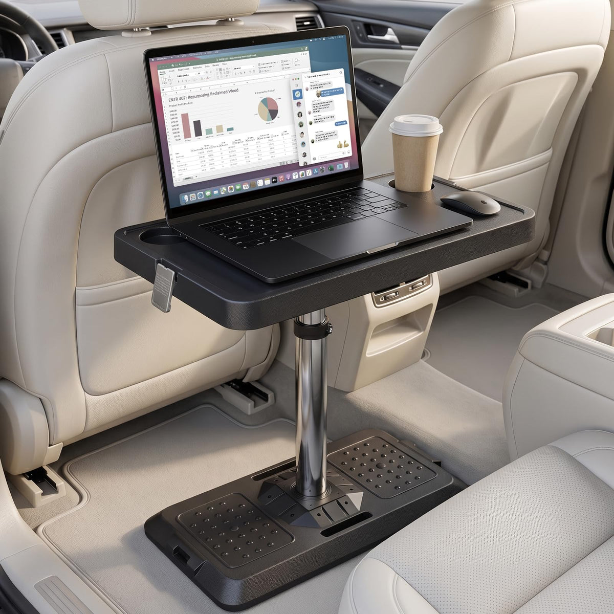 Pneumatic Lift Car Laptop Desk With Stable Base