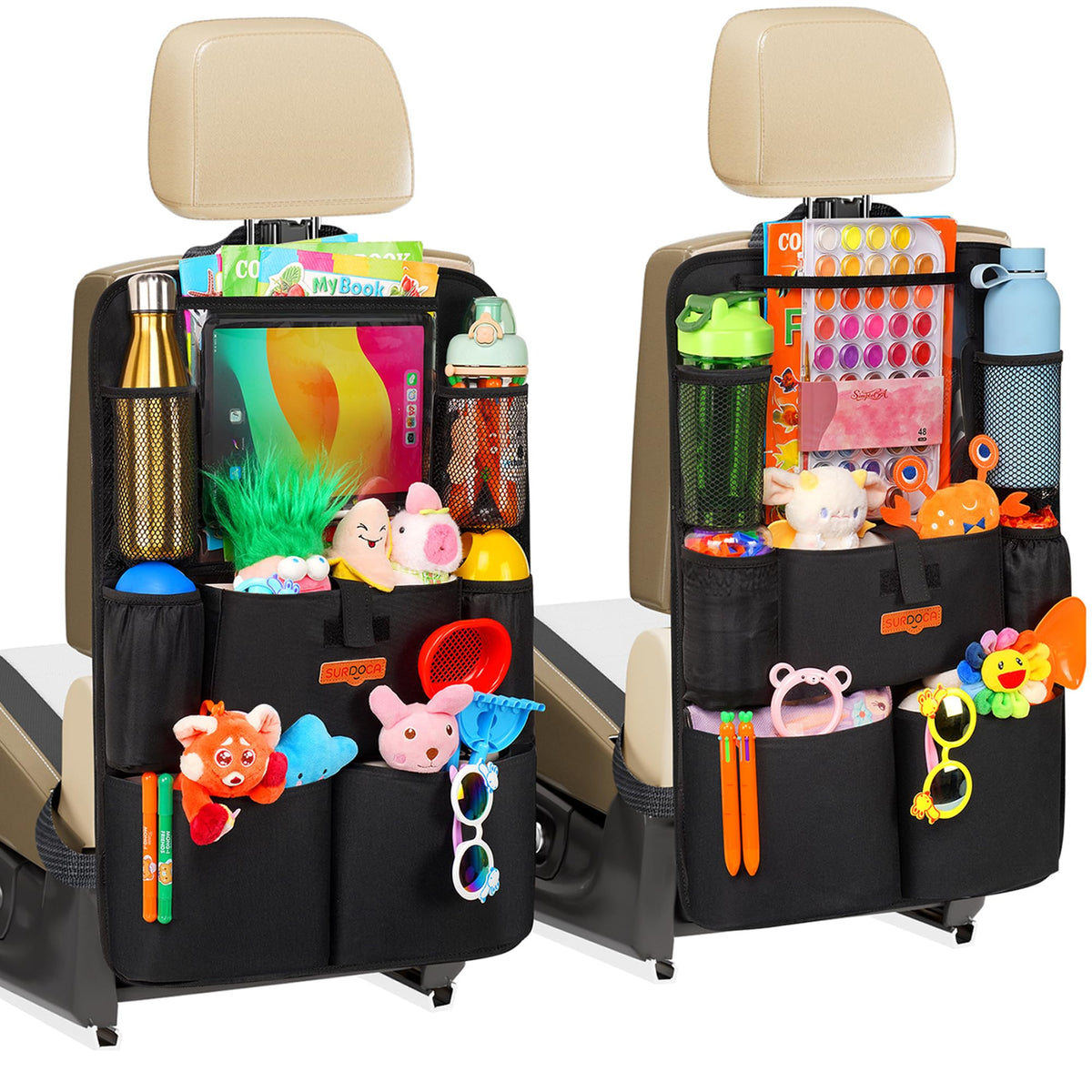 8-Pocket Backseat Organizer With Tablet Holder