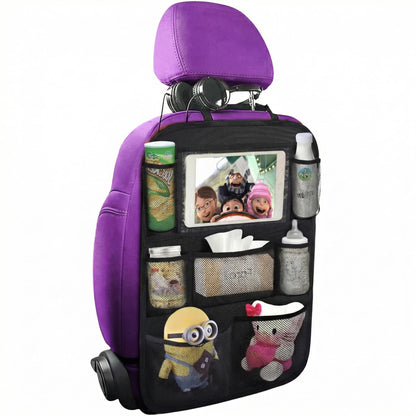 Travel Backseat Organizer With Touchscreen Holder