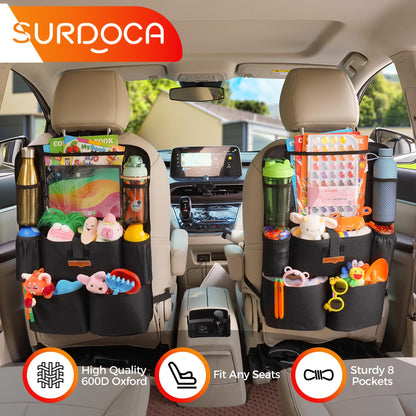 8-Pocket Backseat Organizer With Tablet Holder