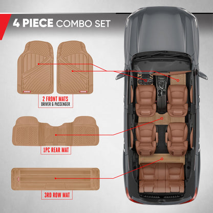 Motor Trend MT-773-801-BK Black Floor Mats
