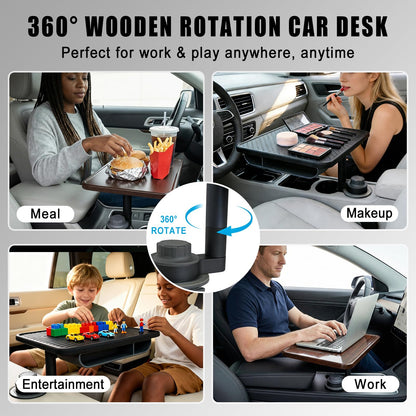 Rotating Cup Holder Laptop Desk for Cars