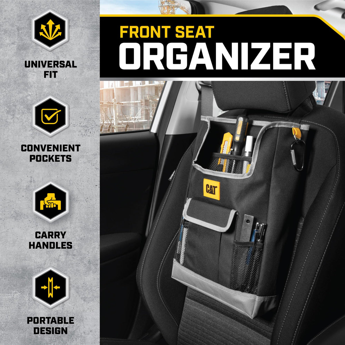 Cat-Themed Front Seat Organizer With Storage