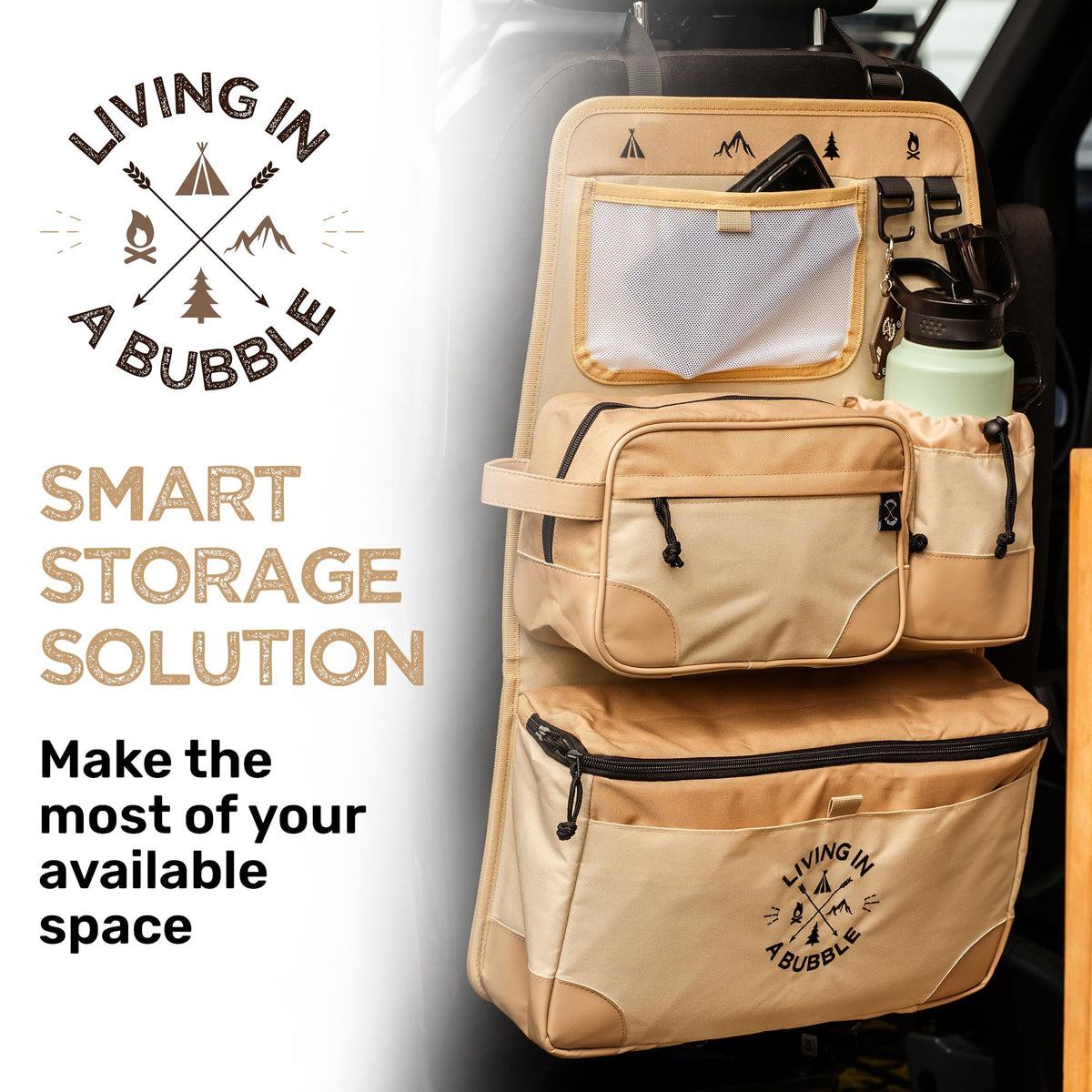 Premium Seat Back Organizer for Cars and Campervans