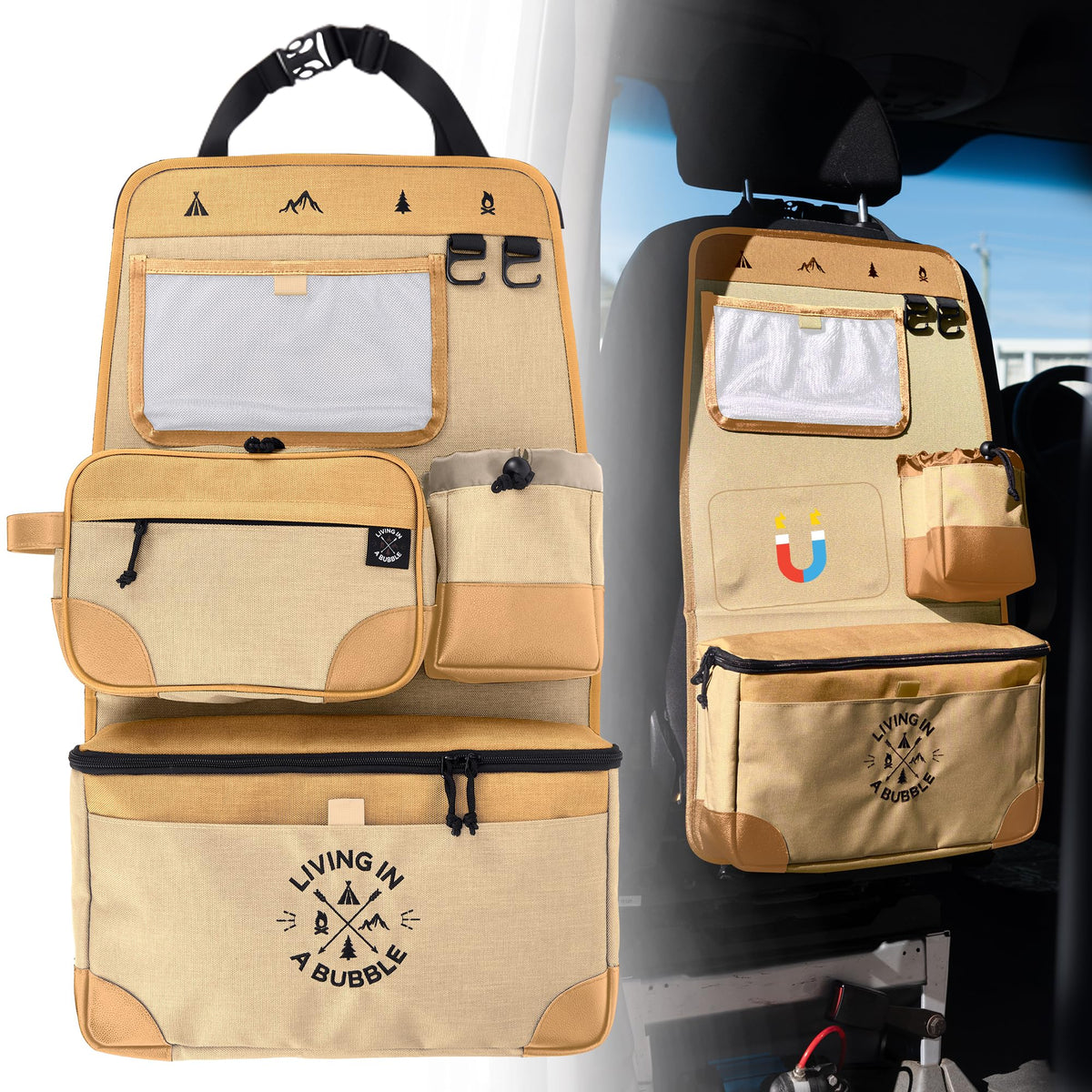 Premium Seat Back Organizer for Cars and Campervans